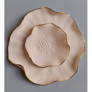 Fleur murale blanche avec...