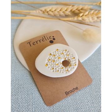 Broche éclats d'or